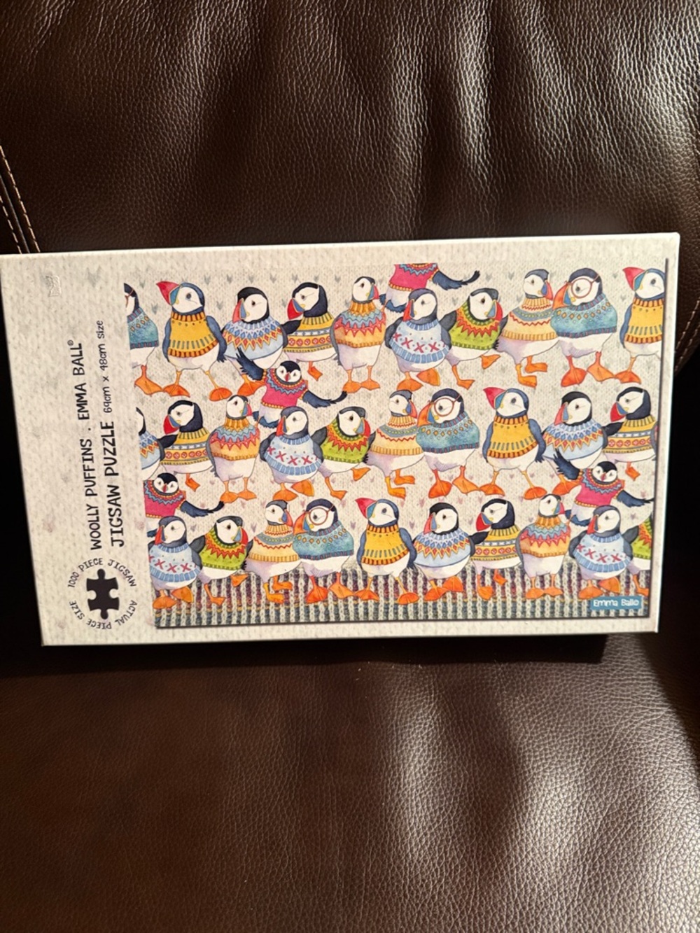 Emma Ball Woolly Puffins Jigsaw Puzzle.  1000 pieces.  Excellent condition